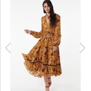 Spell Women's Maxi Dress in Mustard and Brown